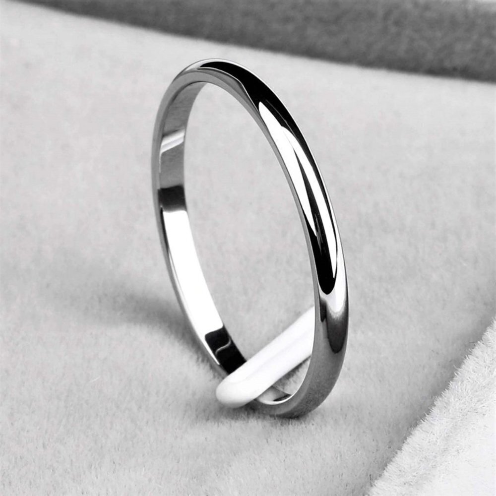 2mm Stainless Steel Wedding Band Ring for Women, F613